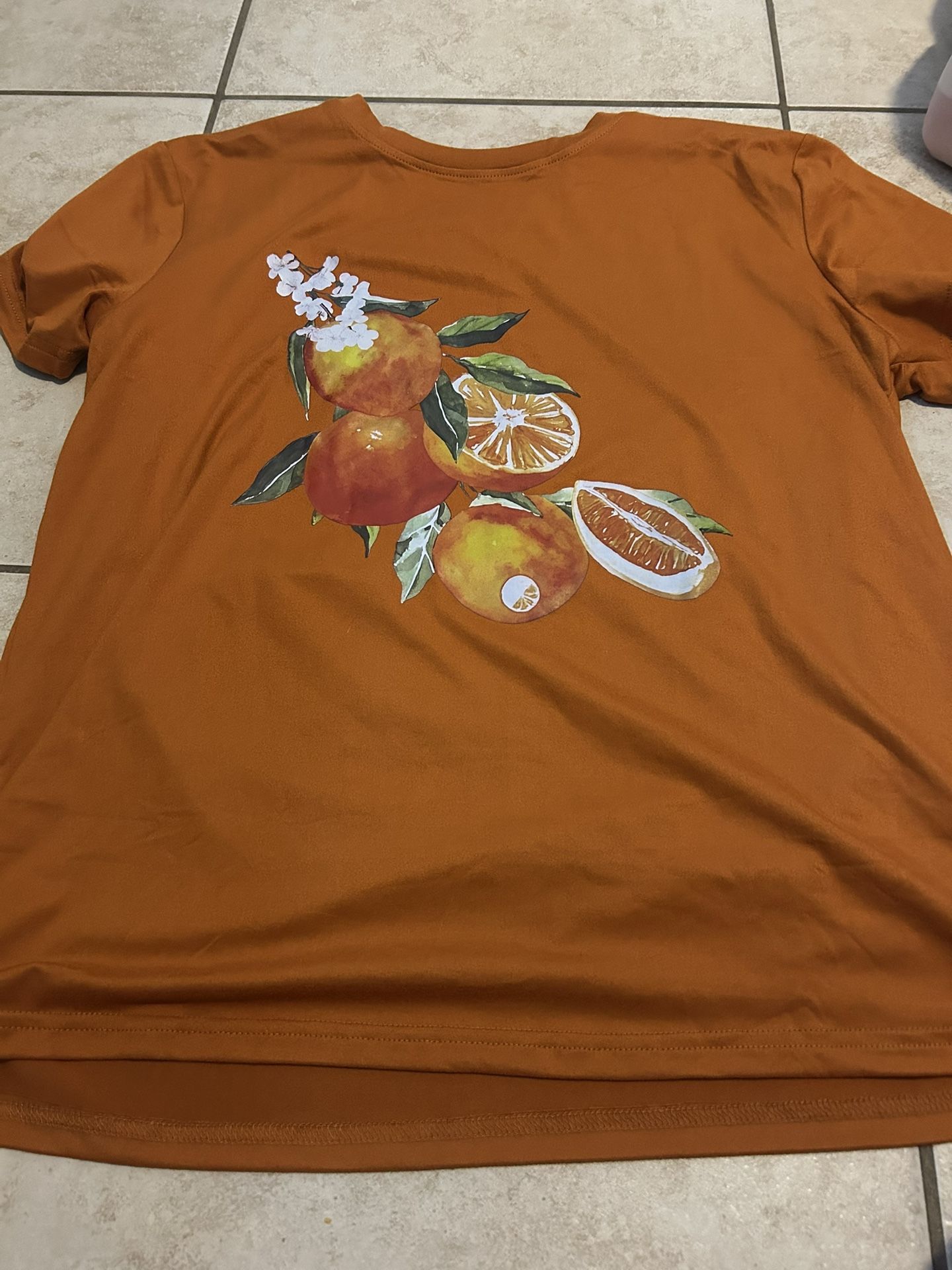 orange fruit shirt