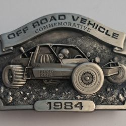 Off Road Vehicle Commemorative Belt Buckle 1984 Vintage