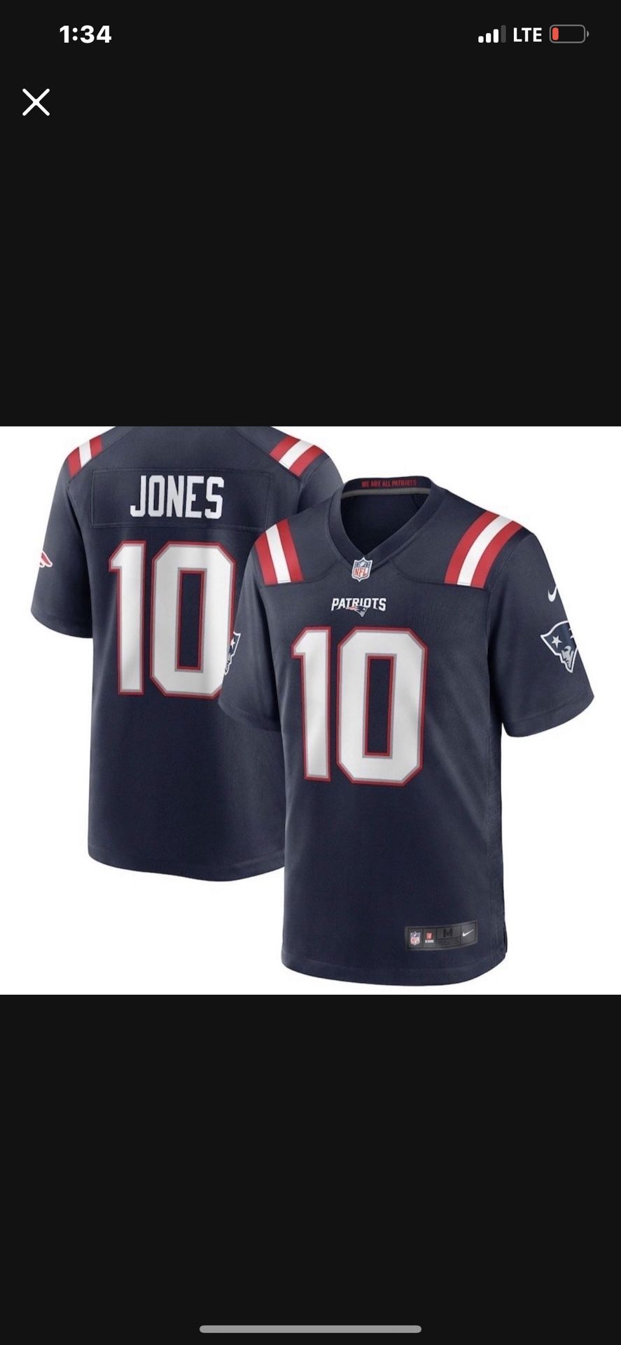 New England Patriots  #10 JONES Jersey 