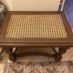 Table On Wheels With Shelf Below - 18 1/2 Tall, 26?1/2 Wide, 17 1/2 Deep
