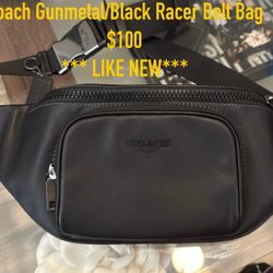 Coach Black Racer Belt Bag Excellent Condition Like New $90 OBO