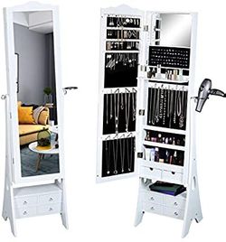 Full Length Mirror Jewelry Cabinet