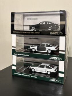 Lot: 3 Inno64 TOYOTA SPRINTER TRUENO AE86 diecast 1:64 scale