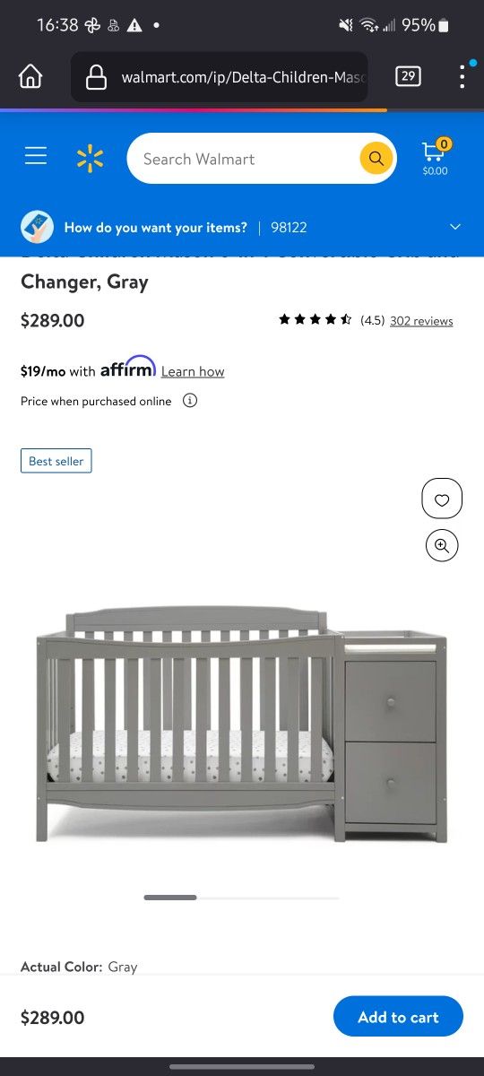 Delta Mason 6 In 1 Changing Table And Crib