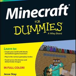 Minecraft For Dummies," a guide book for playing the popular video game Minecraft 