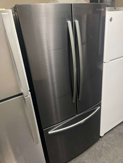 Deal on Samsung 3‑Door Refrigerator — Black Stainless, Clean Interior