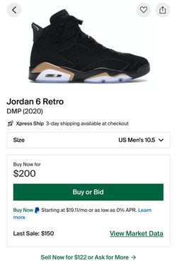 Jordan 6 DMP size 10.5