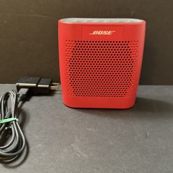 Bose SoundLink Color 415859 Bluetooth Speaker Red – Tested, USB Cable & Plug