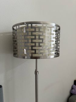 Silver Metal Glam Floor Lamp
