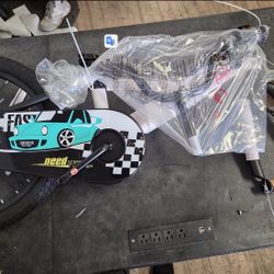 Olakids Kids Bike, 12 Inch Racing Car Themed Toddlers Bike with Training Wheels Adjustable Seat and Handlebar Coaster Brake and Handbrake, Children Bi