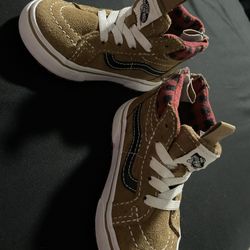Brown And White MTE Sk8-Hi Toddler Vans Size 5.5