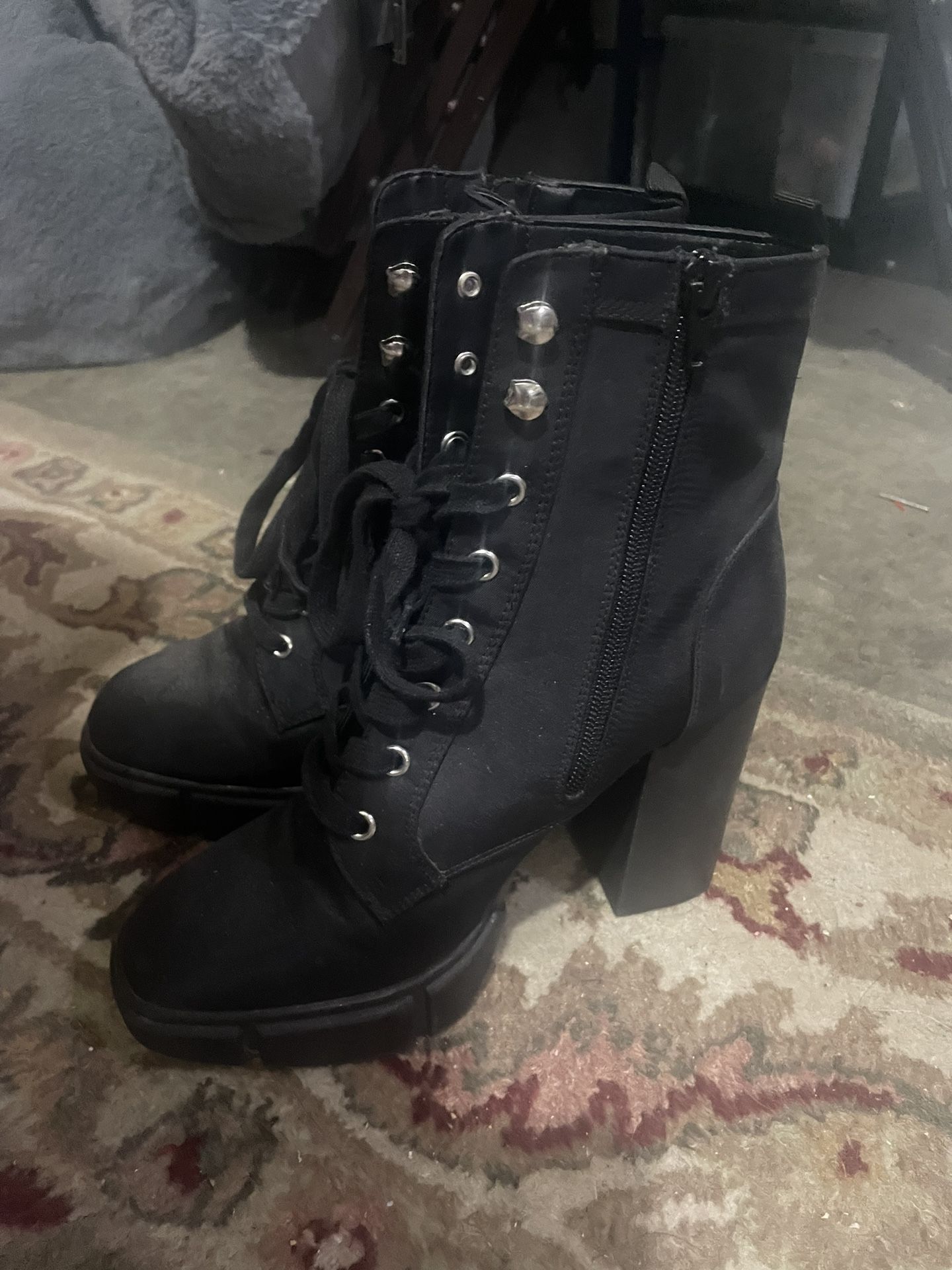 Steve Madden Black Boots Heels