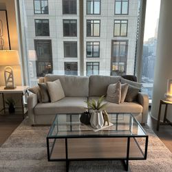 Crate & Barrel Sofa + Living Room Decorated by An Interior Designer 