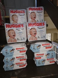 Huggies Size 5 And Wipes 