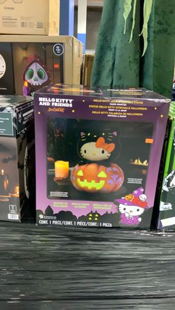 Hello Kitty Jack-O-Lantern Halloween Statue $55