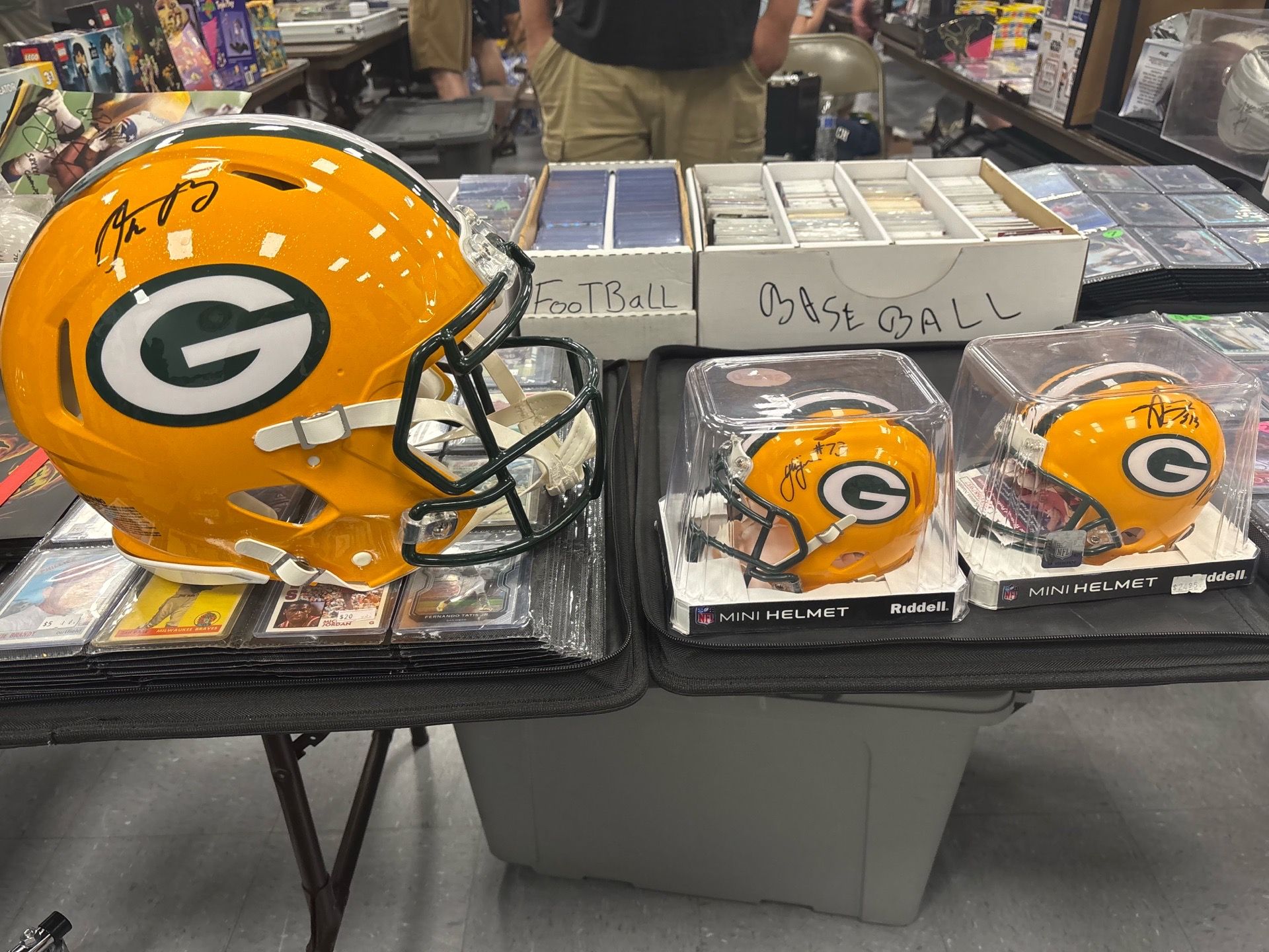 Signed Packers Mini Speed Helmets