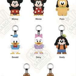 Authentic Pop Mart Mickey Family Cute Together Keychain Series Labubu
