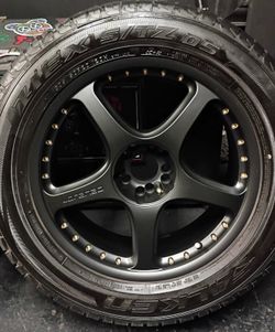 20” Lorenzo Matte Black Wheels + Falken Ziex Tires | 305/50R20 | 5 Lug Universal | Set of 4