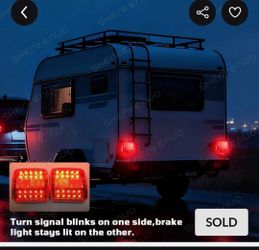 2X Wireless Trailer Light Magnetic LED Tail Light/Brake Light/Turn Signal