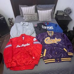 Bundle of 5 varsity jackets best offer takes them all pick up only no trades size XXL first like an oversized XL moving this weekend