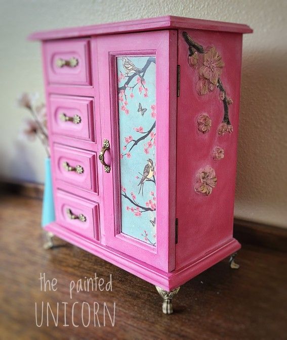 Blossom 🌸 Refinished Jewelry Box Armoire 