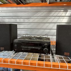 Pioneer Receiver With Pair Sony Speakers