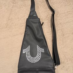 Authentic True Religion Crystal Horseshoe Sling Bag-NEW