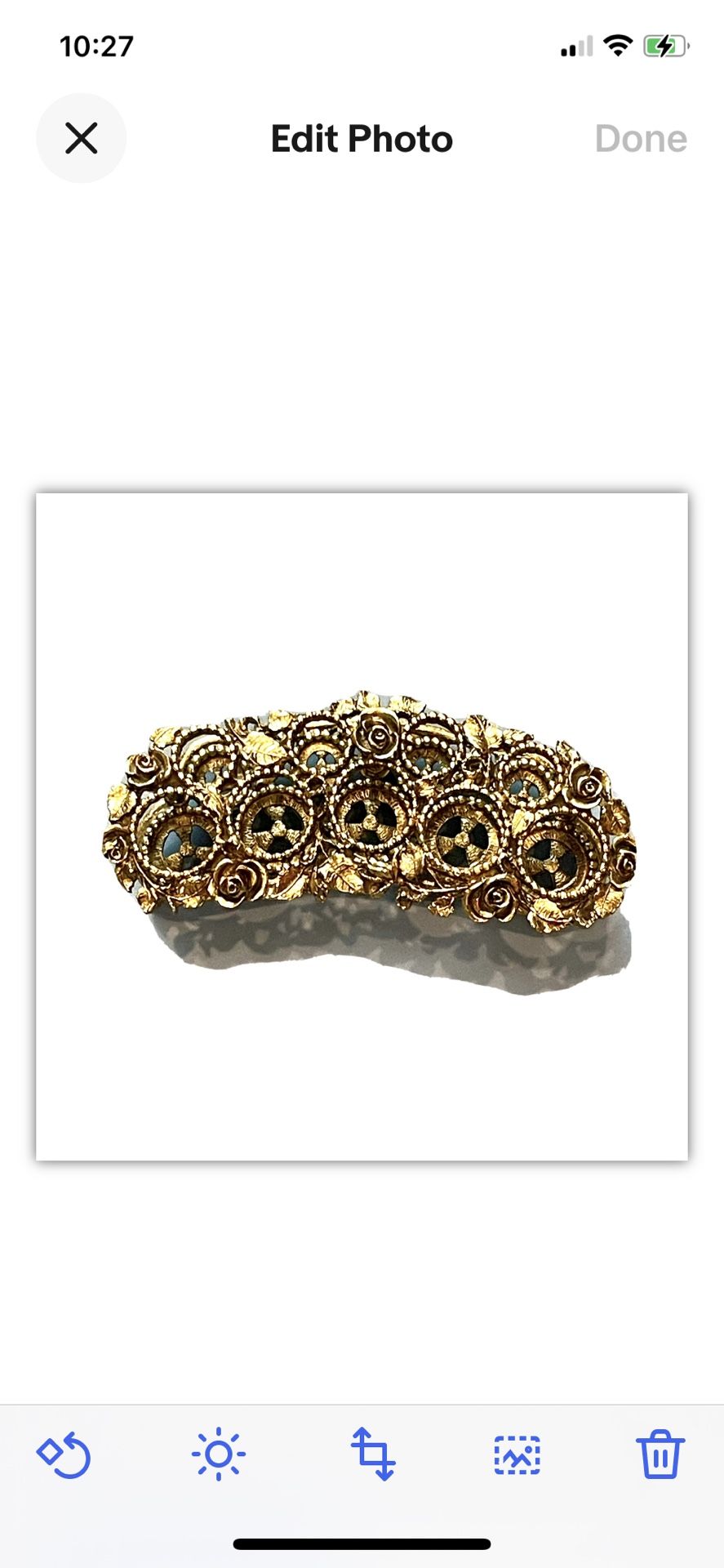 Matson Hollywood Regency Gilt Lipstick Holder