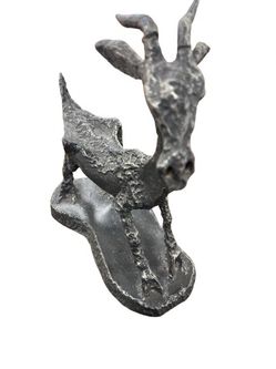 Mid century Pablo Picasso style goat sculpture