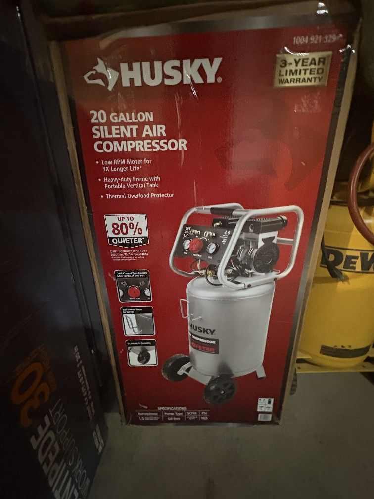 Husky 20 Gallon Air Compressor Silent 
