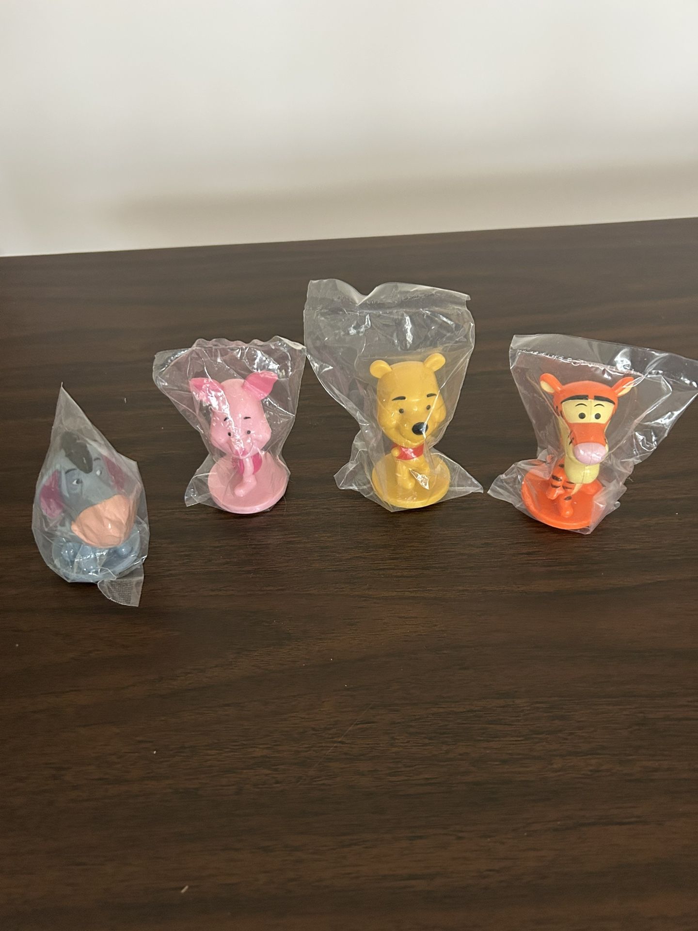 4 Vtg Kellogg’s, Disney Winnie The Pooh, Eyeore Tigger Piglet Bobble Heads
