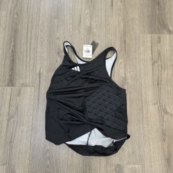 Adidas Padded Tank Top Black Mens Size 2XL