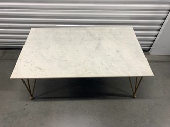 Marble Tables with Brass Legs