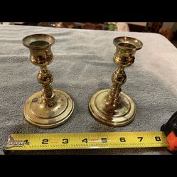 CA. BRASS BALDWIN’s CANDLESTICKS. NEED CLEANING. NOT GREAT CONDITION. 