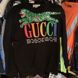Gucci cities sweater green sequins still like new ony worn once