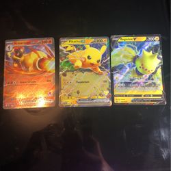 3 Pokémon Cards 