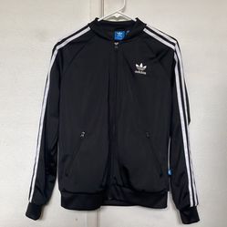 WOMENS BLACK ADIDAS TRACK JACKET