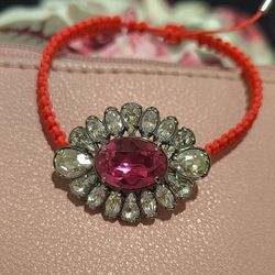 Vintage Swarovski Crystal Cord Bracelet