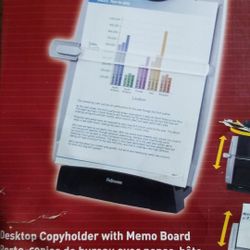 Desktop copyholder with memo board