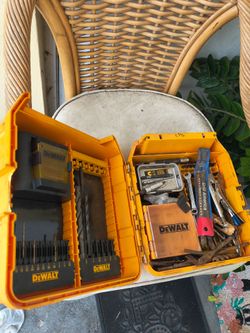 yellow DeWalt drill and screwdriver accessory case