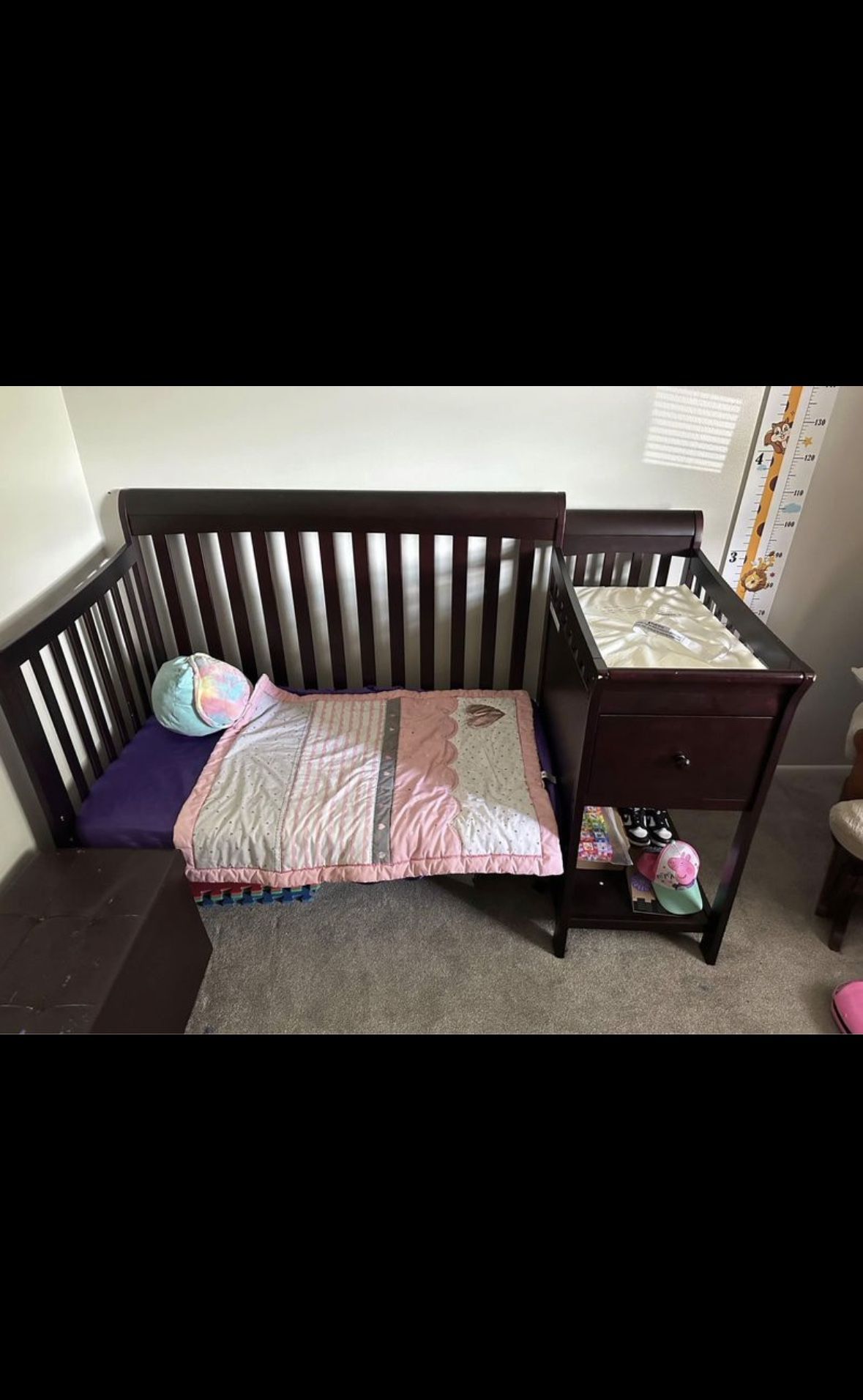 Convertible Crib/Toddler Bed with Mattress 