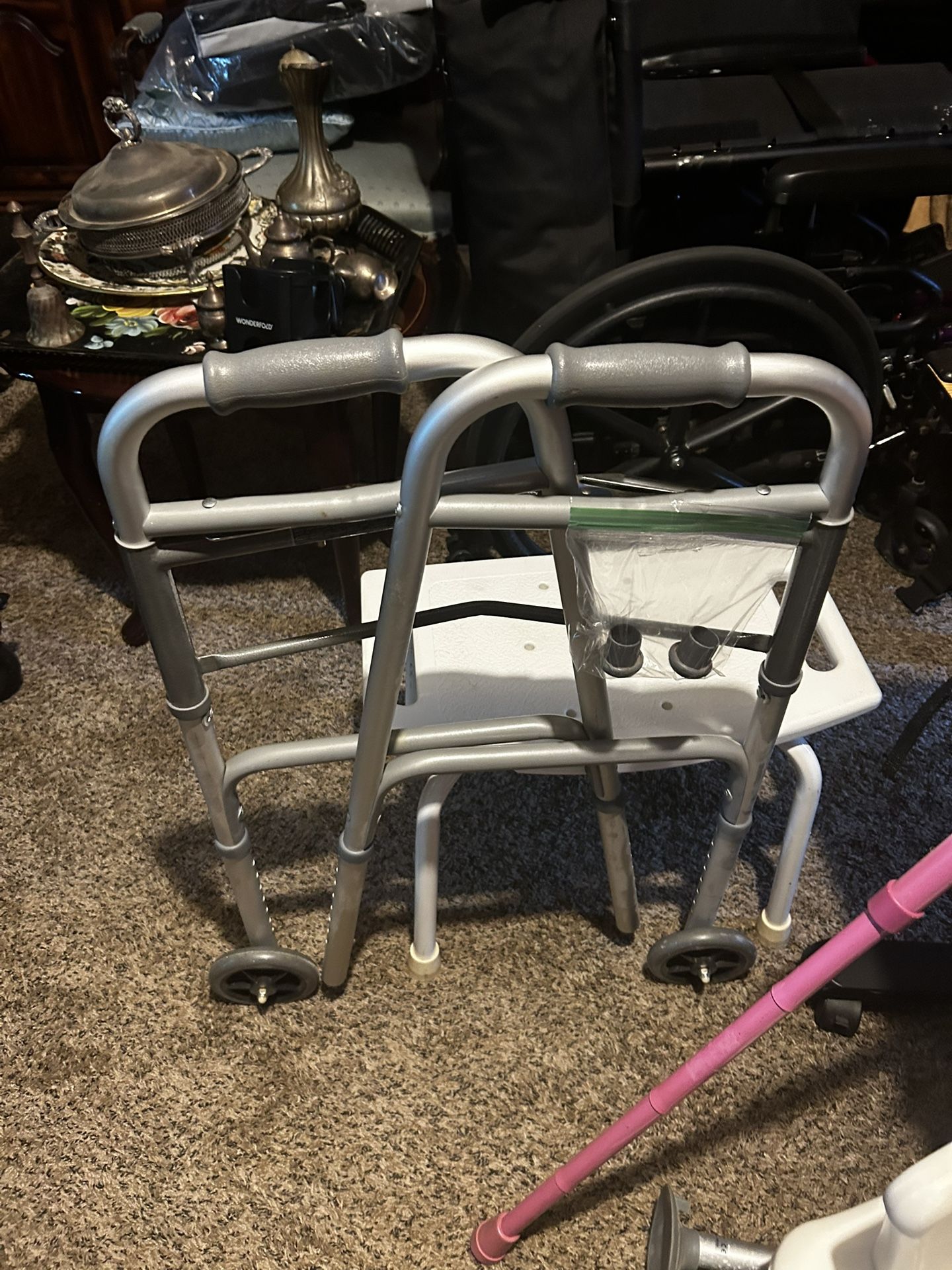 Lightweight Foldable Walker With Accessories