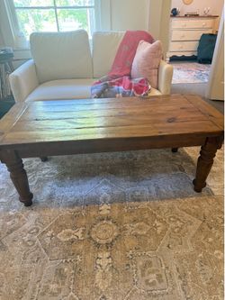FREE! Wood coffee table, cream loveseat, dresser, full mattress/frame