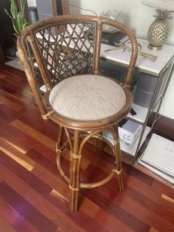 Boho Rattan Swivel High Chair