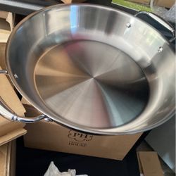 Sartén De 14” Tri Ply Áspero Inoxidable Princess House Nuevo