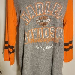 Women's Harley Davidson Long Sleeve T-shirt With Harley Plush Bear Size XL