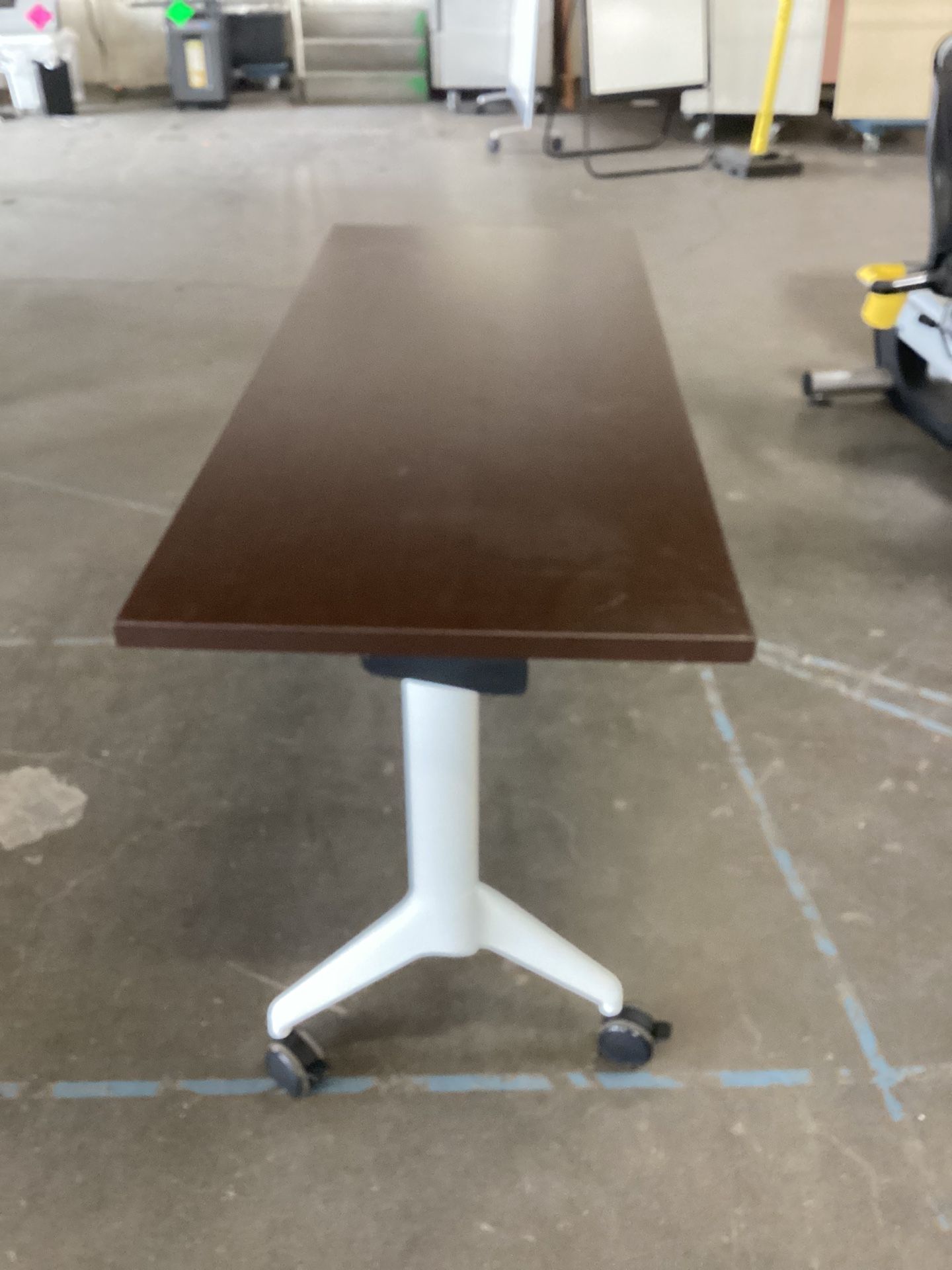 HON Dark Brown Laminate Folding/Rolling Training Table