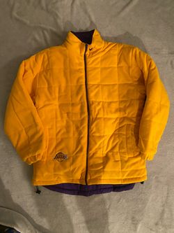 Vintage Nike Los Angeles Lakers Quilted Reversible Jacket Size XL