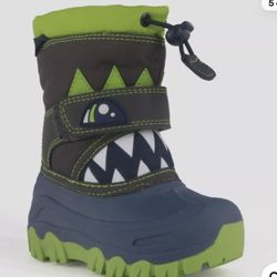New Cat & Jack Toddler Boys' Bernardo Critter Winter Boots Blu-Green 