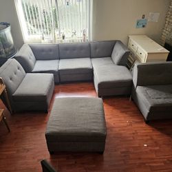 Modular Sectional, Hutch, Large Foam Bean Bag Chair
